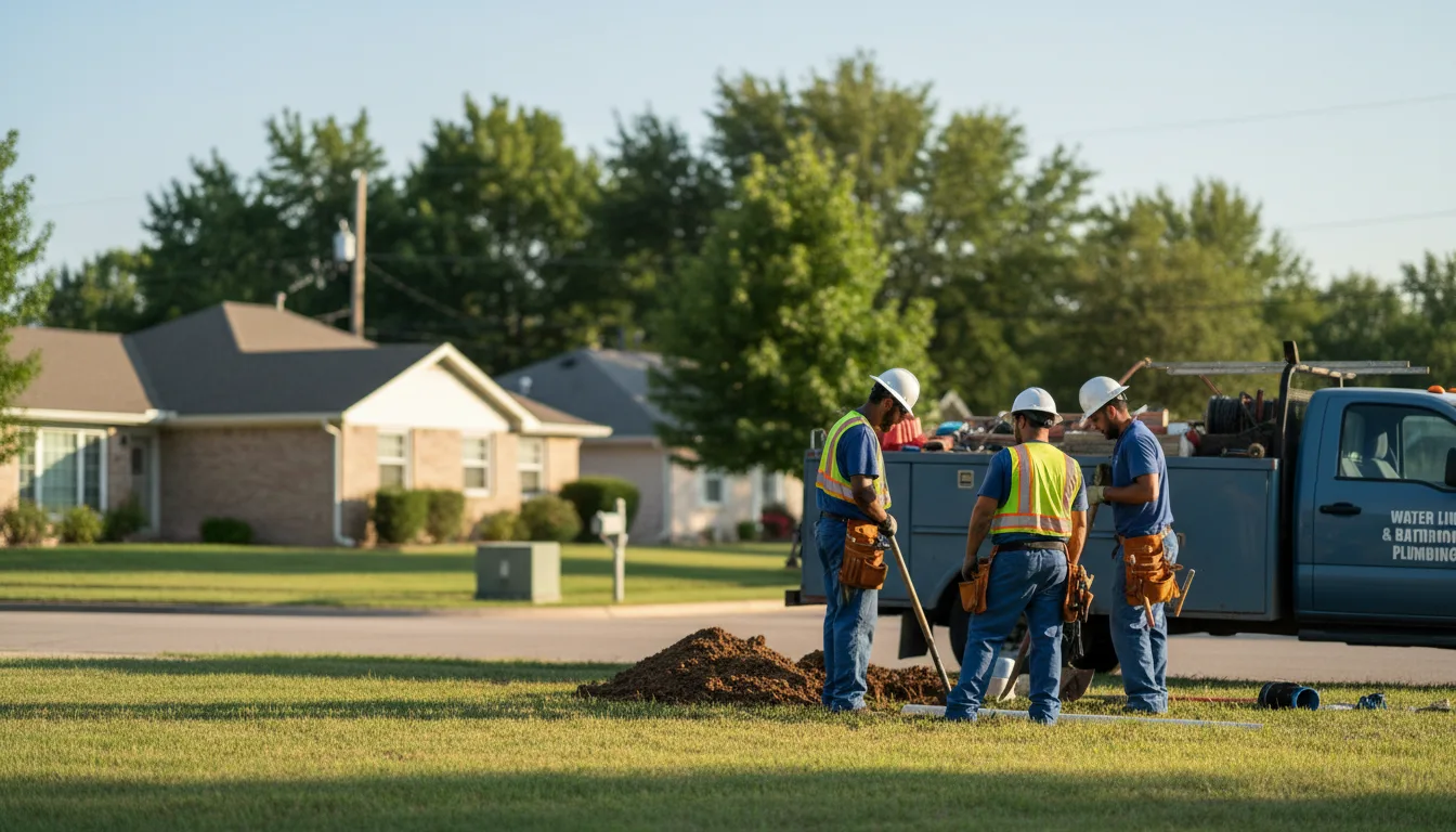 Residential water line and bathroom plumbing service in Paramus, NJ